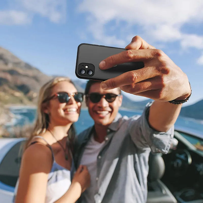 Nueva funda de teléfono a prueba de golpes tipo bumper para iPhone 15 11 12 13 Mini 14 Pro XR X Xs Max 7 8 Plus SE 2020 Silicone Hard Cover Capa