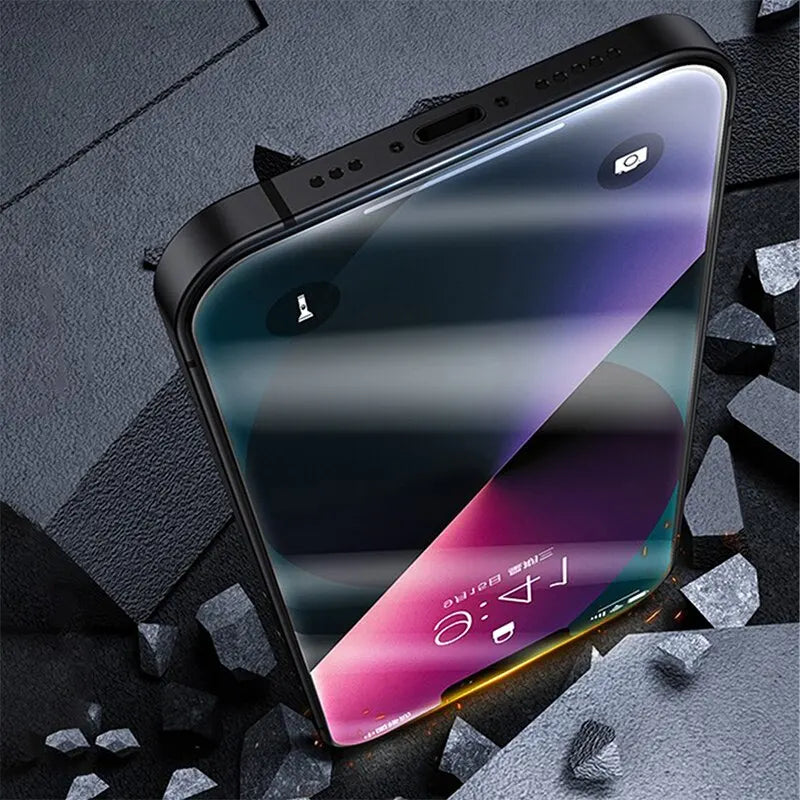 Protector de pantalla de privacidad para iPhone, vidrio templado antiespía para iPhone 14 Pro Max, 16 Pro, 13, 15, 12, 11 Pro Max, 13 Mini, 4 unidades