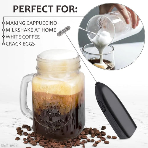 1 Mini Electric Kitchen Blender, Milk Frother, Can Be Used to Mix Coffee, Custard Smoothies, Blender, Coffee Blender
